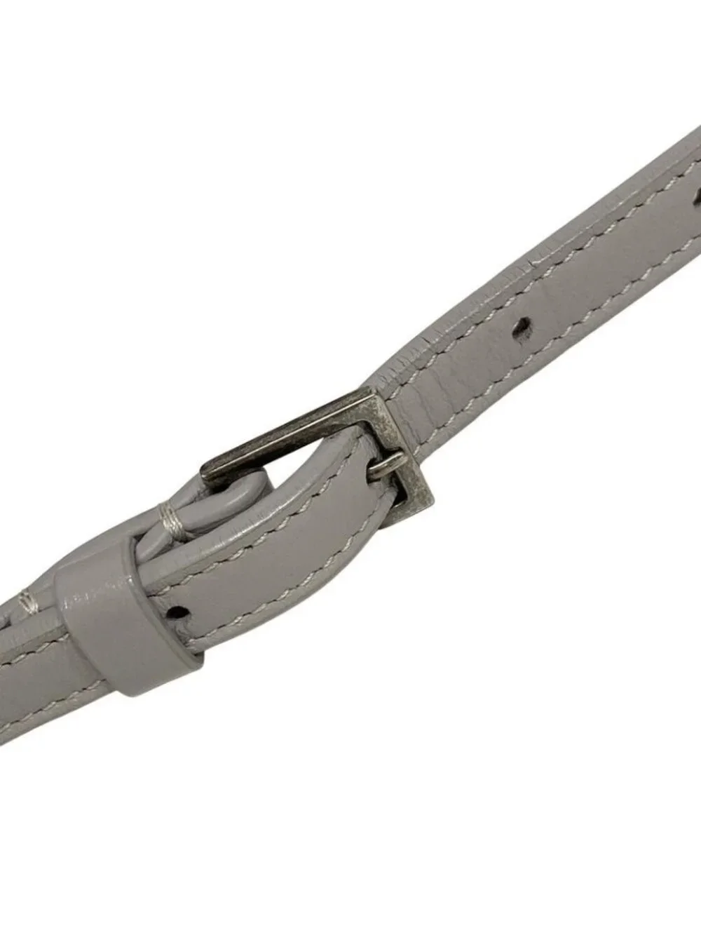 Saint Laurent Paris Shoulder Bag le Light Gray Leather - Picture 14 of 15